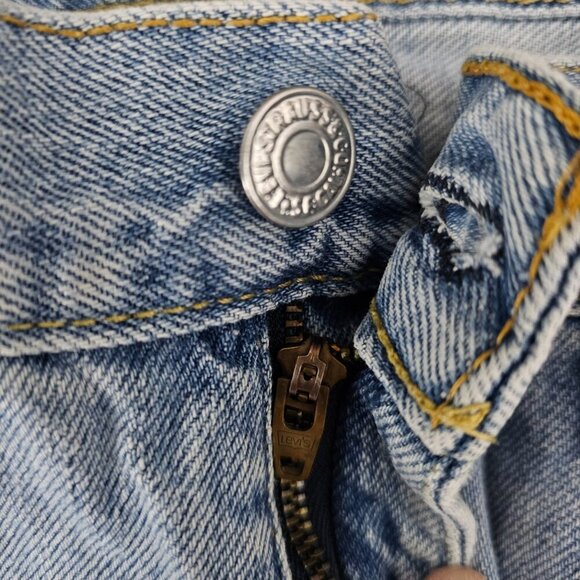 Levi's Straight Fit Men's Rare Registered Blank Red Tag 505 Denim Jeans 35x30 - Picture 7 of 15